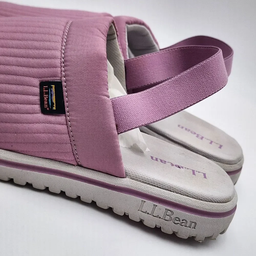 L.L. Bean Kids' Airlight Light Purple Slippers Elastic Strap Sz 5-6 Women's‎ 7-8
